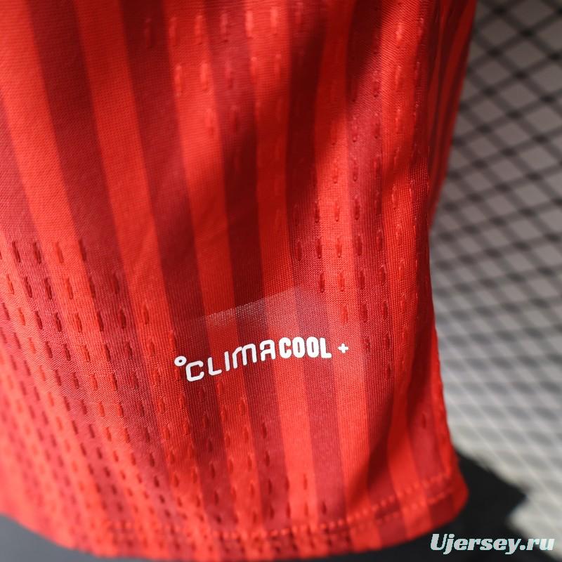 Player Version 26/27 FC Bayern Munich Red-on-Red Diagonal Stripe  Long Sleeve Jersey