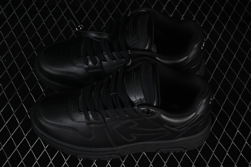Off-White Out Of Office Low-Top Fashion Sneakers All Black - Y Edition