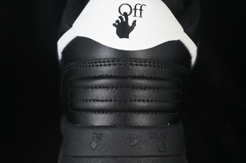 Off-White Out of Office Low-Top Fashion Skate Shoes Black White