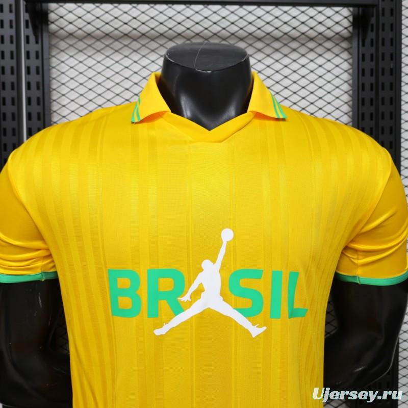 Player Version 2026 Brazil × Jordan Brand Yellow Special Edition Home Jersey