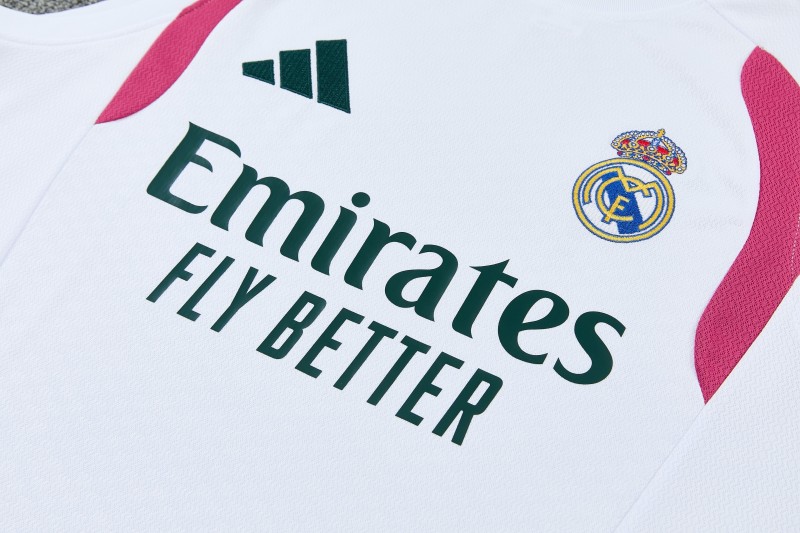 26/27 Real Madrid White & Dark Green Sleeveless Training Vest +Shorts Set