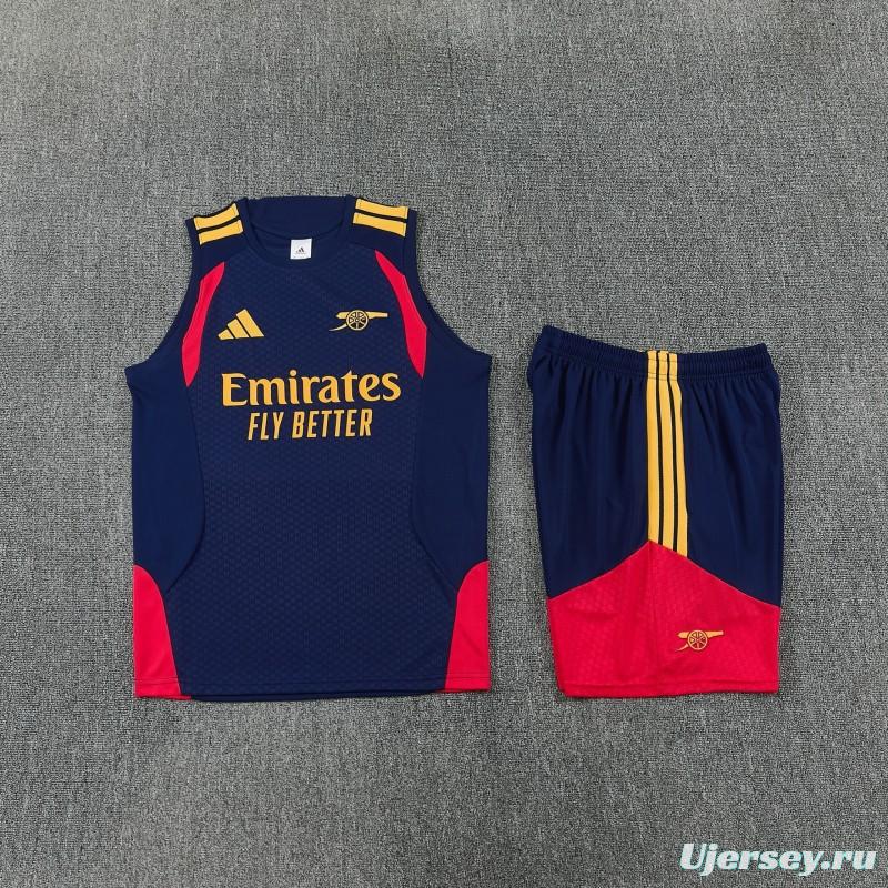 26/27 Arsenal Navy Blue Sleeveless Training Vest +Shorts Set