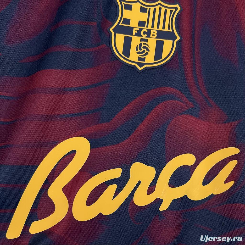 26/27 Barcelona Special Abstract Red & Blue "Barça" Script Jersey