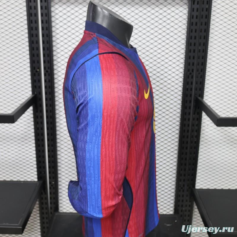 Player Version 26/27 Barcelona Long Sleeve Home Jersey