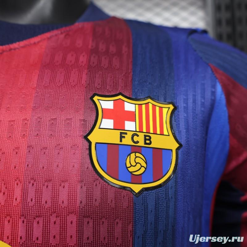Player Version 26/27 Barcelona Long Sleeve Home Jersey