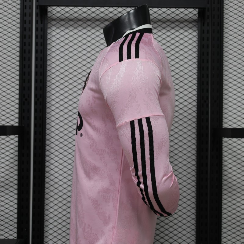 Player Version 26/27 Juventus Away Pink Long Sleeve Jersey