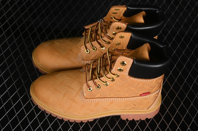 Timberland Premium 6-Inch Waterproof Leather Boots with Thick Sole and Collaborative Design - TB010061713