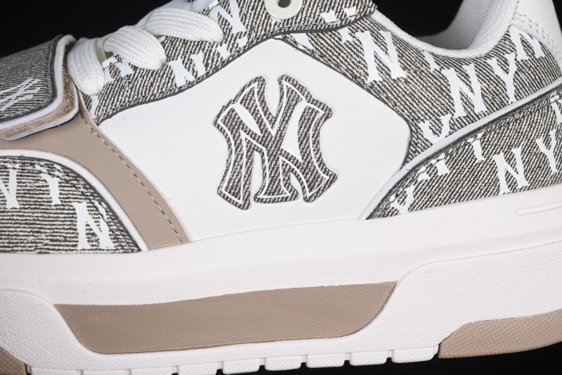 NY MLB Chunky Liner Pocket Monogram High-Top Casual Running Shoes with Elevated Sole - 3ASXM026N50BGS