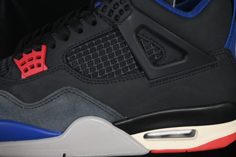 Nike Air Jordan 4 Retro Running Shoes with Military Blue and Neutral Grey Accents - FV5029-003
