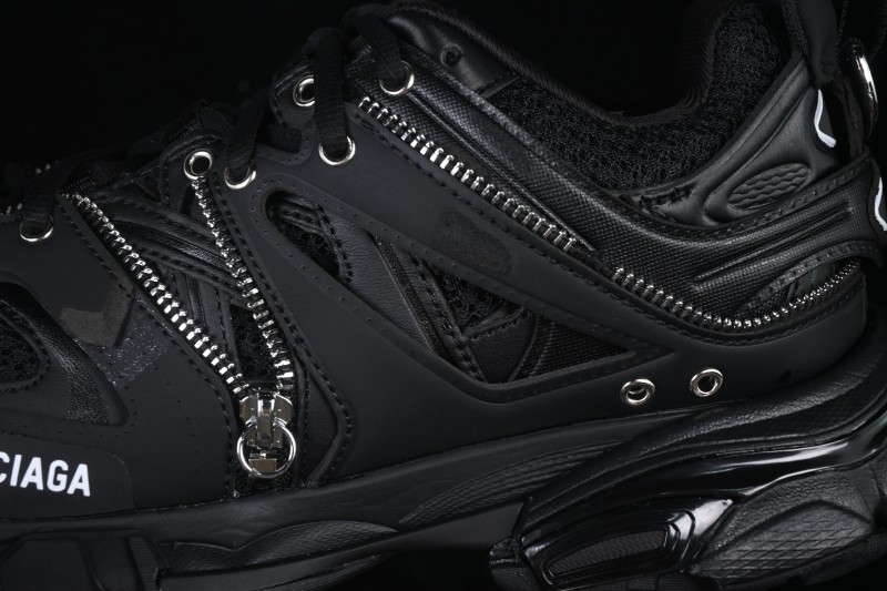 Balenciaga Track Sneaker Tricolor Upper Running Shoes with Transparent Heel Detail - W3AD32350