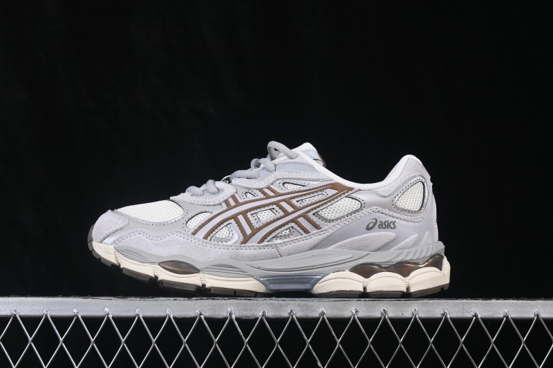 Asics Gel-NYC Retro Running Sneakers with Breathable Mesh and Suede Upper - 1203A383-114