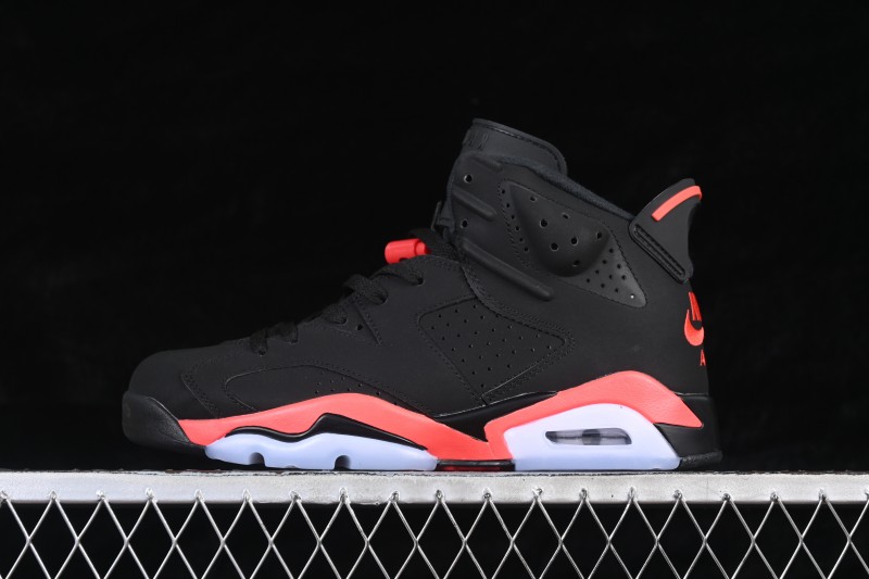 Nike Air Jordan 6 Retro Sneakers with Infrared Accents and Classic Design - CT8529-001