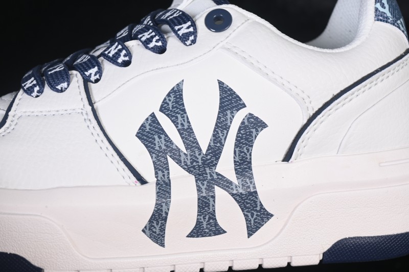 MLB New York Yankees Bigball Chunky Liner Denim Monogram Sneakers with Elevated Sole - 3ASXM046N50NYS