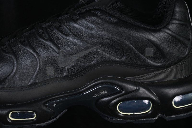 Nike ACW Air Max Plus Retro Running Shoes with Full-Grain Leather and Vapor Air Cushion - FD7855-001