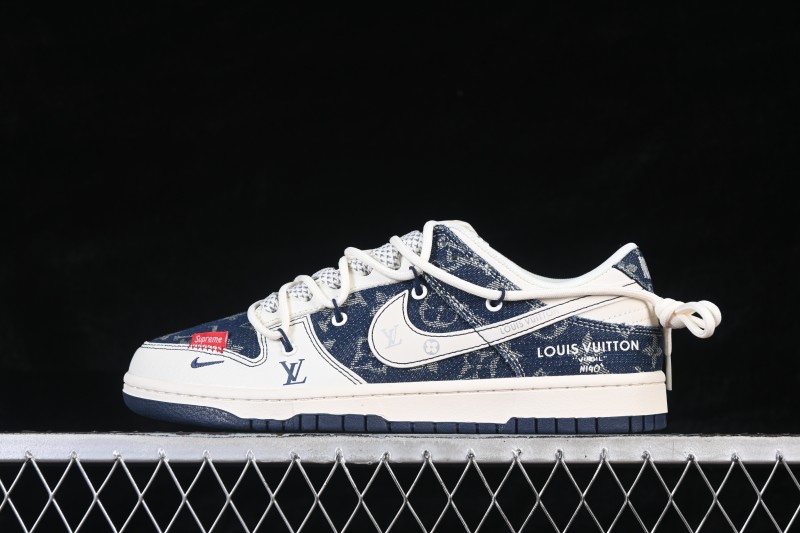Nike SB Dunk Low Premium Denim Jacquard Custom Skateboarding Shoes - YX5066-397