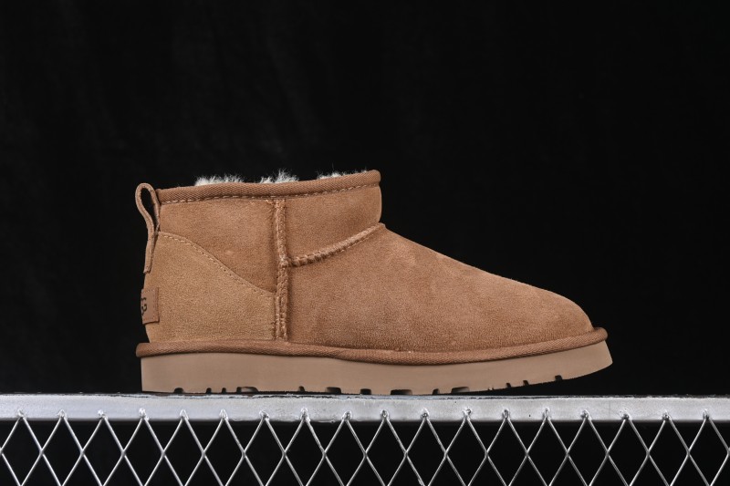 UGG Classic Ultra Mini Sheepskin Wool Ankle Boots with Water-Resistant Coating - 1116109