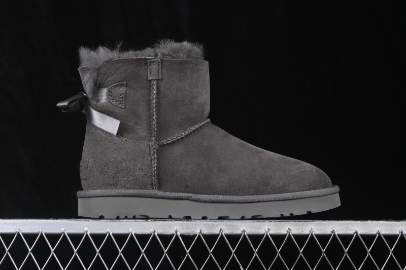 UGG Mini Bailey Button II Bow Ankle Snow Boots for Women - 1016501