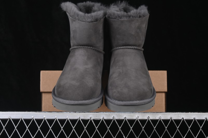 UGG Mini Bailey Button II Bow Ankle Snow Boots for Women - 1016501