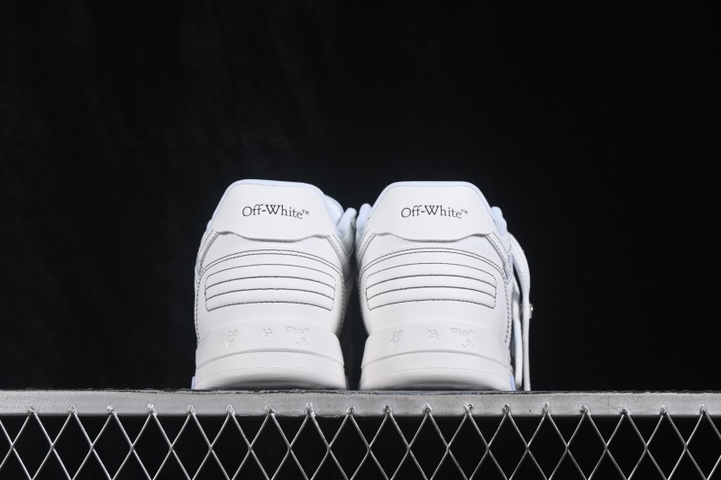 Off-White Out Of Office Low-Top Fashion Skateboarding Shoes White Light Blue - AJD4