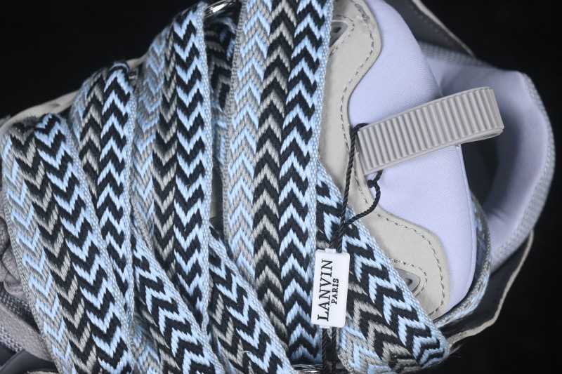 Lanvin Two-Tone Lace-Up Low-Top Casual Lifestyle Sneakers - AJE5
