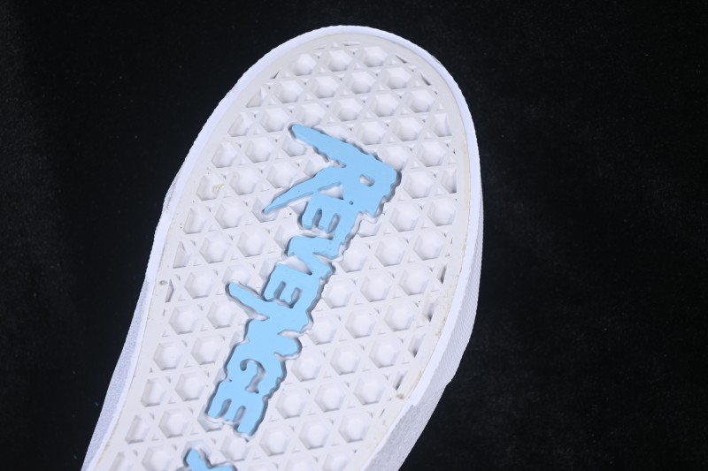Revenge x Storm Old Skool Lightning Denim Low-Top Skateboarding Shoes in Lake Blue