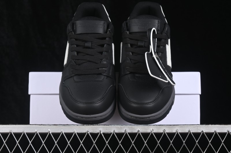 Off-White Out Of Office Low-Top Fashion Skate Shoes in Black and White - F