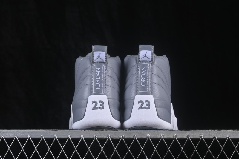 Nike Air Jordan 12 Retro High-Top Basketball Sneakers with Premium Leather and Stealth Colorway - CT8013-015