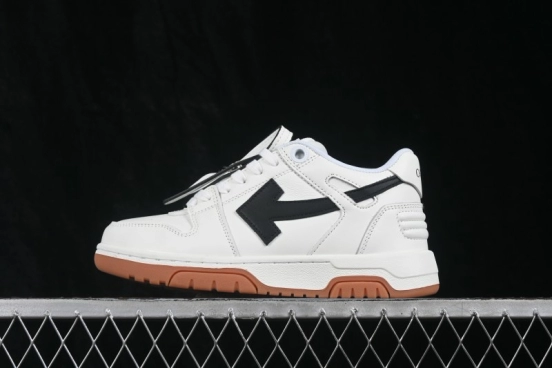 Off-White Out of Office Low-Top Skateboarding Shoes in Off-White Gum Black - WME5