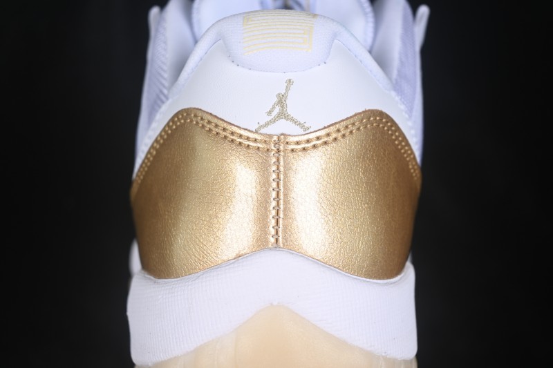 Nike Air Jordan 11 Low Metallic Gold Basketball Shoes - AH7860-102