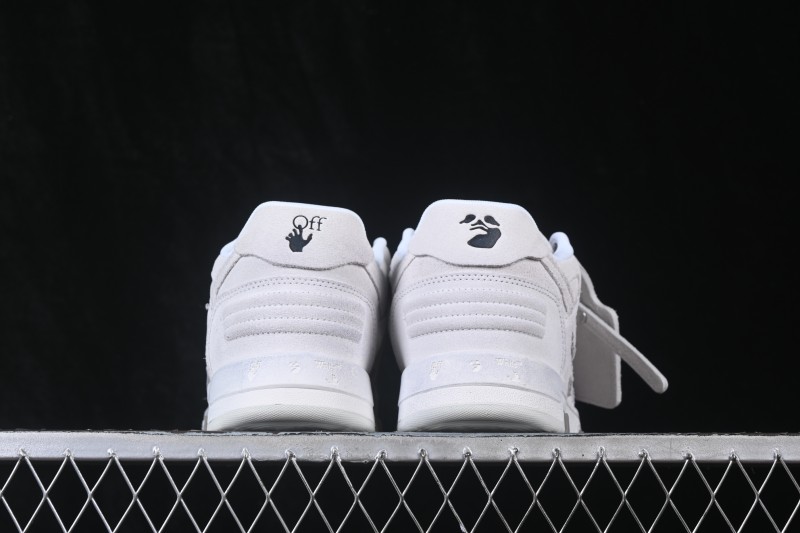 Off-White Out Of Office Low-Top Sneakers in Vintage Grey White - OMIA189S24LEA0010160