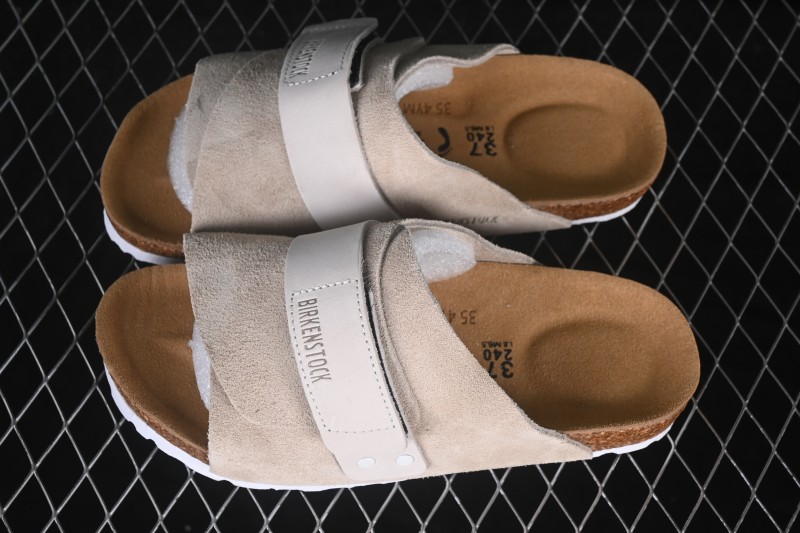 Birkenstock Suede Shearling Sandals with Cork Latex Footbed and EVA Outsole - 1015572
