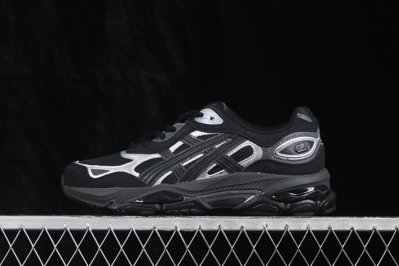 ASICS GEL-NYC Black Silver Unisex Retro Running Sneakers
