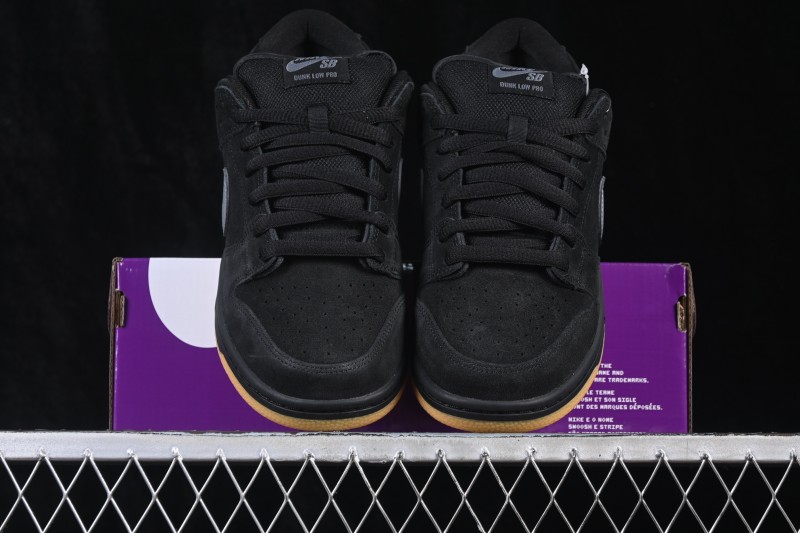Nike SB Dunk Low Pro Black Gum Grey Skateboarding Shoes - BQ6817-010