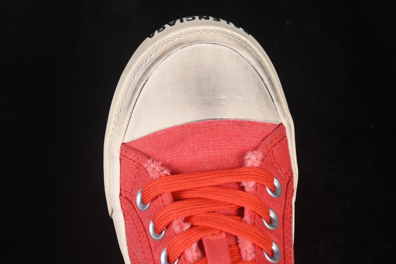 Balenciaga Paris Low Top Lace-Up Half-Slip Distressed Sneakers - W3RC16092