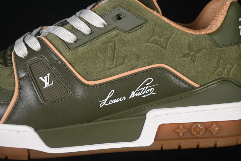 Louis Vuitton LV Trainer Sneaker Olive Green - 1A9JG7