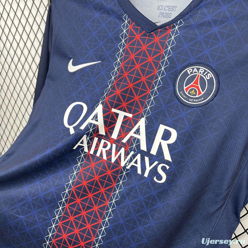 2025/26 Mens Paris Saint-Germain Home Long Sleeve Jersey