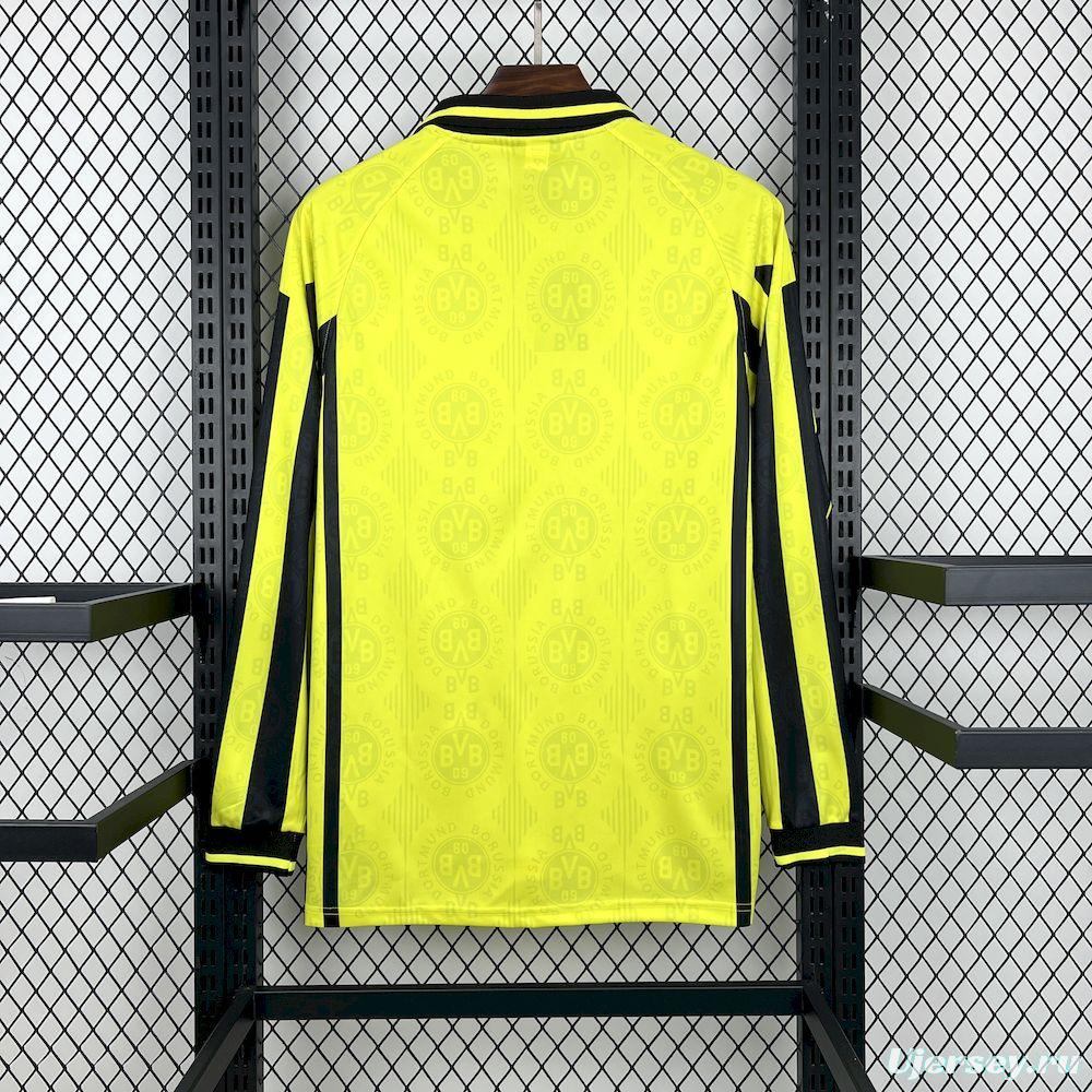 1996/97 Retro Borussia Dortmund Home Long Sleeves Jersey
