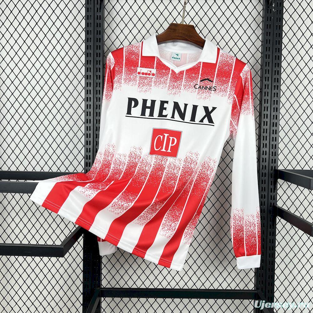 1991/92 Retro AS Cannes Home Long Sleeves Jersey