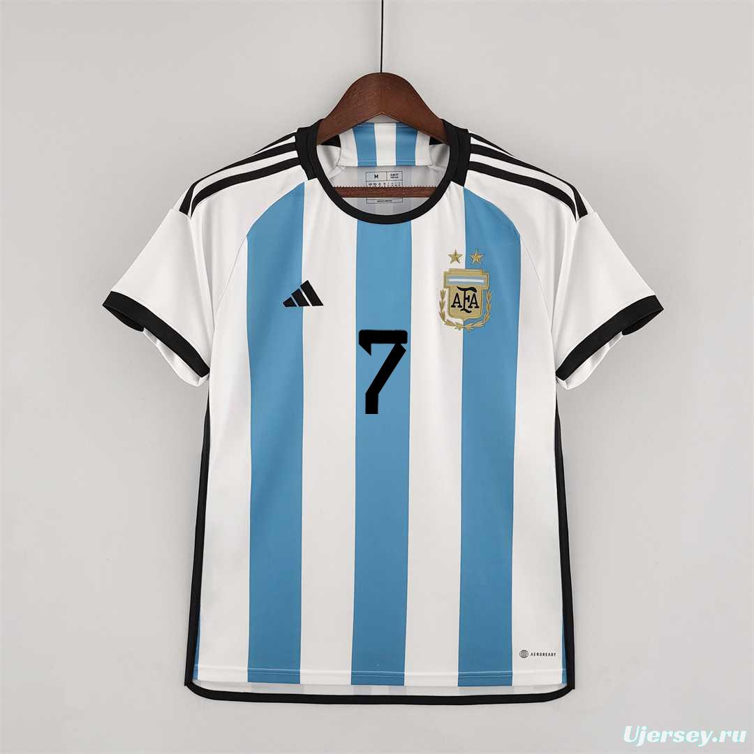 2022 Argentina Home Soccer Jersey