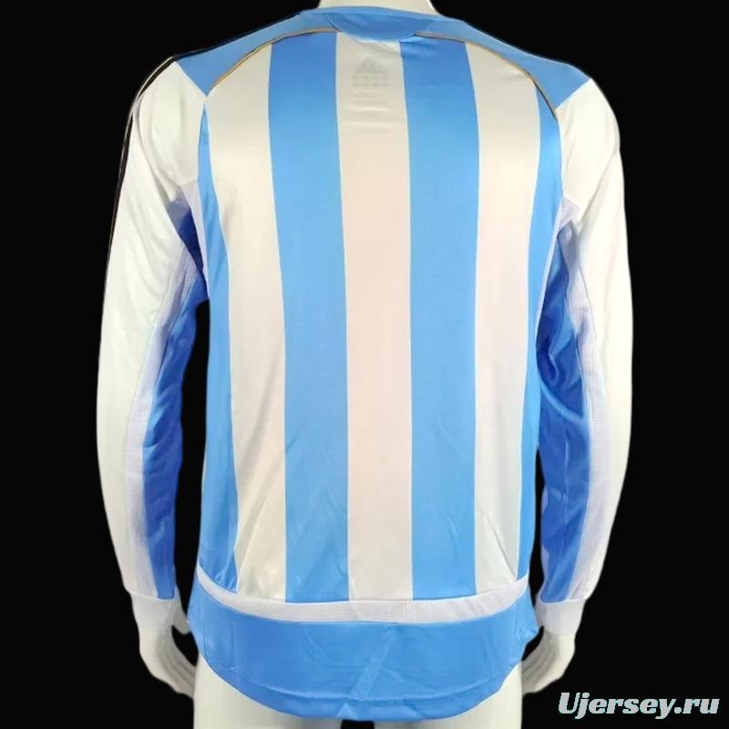 Retro 2006 Argentina Home Long SLeeve Jersey