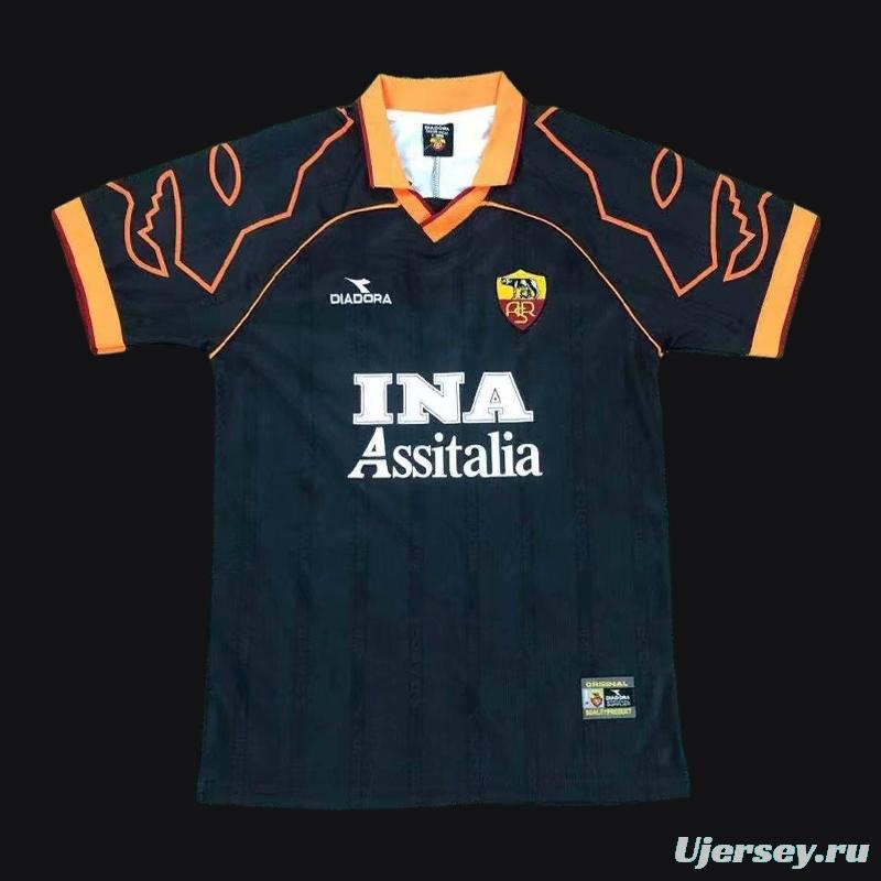 Retro 99/00 AS Roma Away Black Jersey