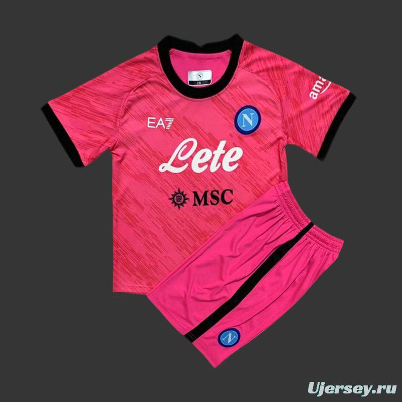 22/23 Kids EA7 Napoli Goalkeeper Pink