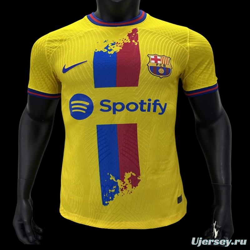 Player Version 23/24 Barcelona Yellow Training Jersey