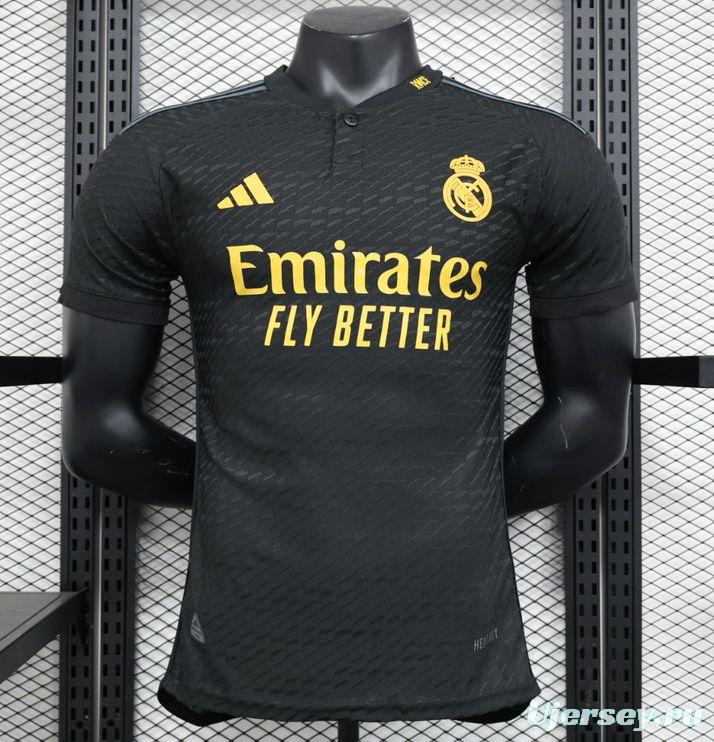 Player Version 23/24 Real Madrid Third Black Jersey