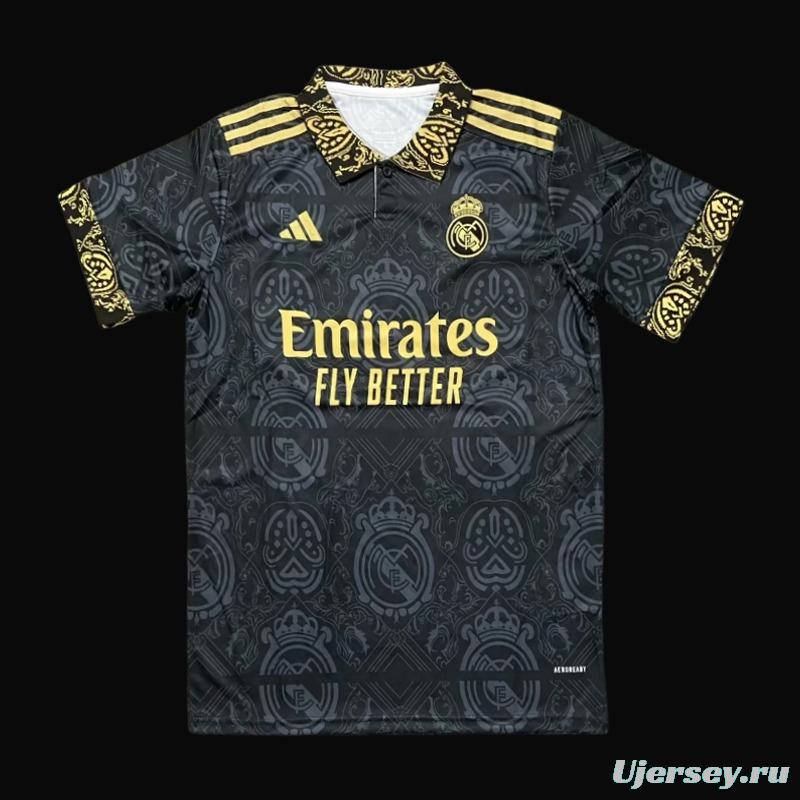 23/24 Real Madrid Black Special POLO Jersey