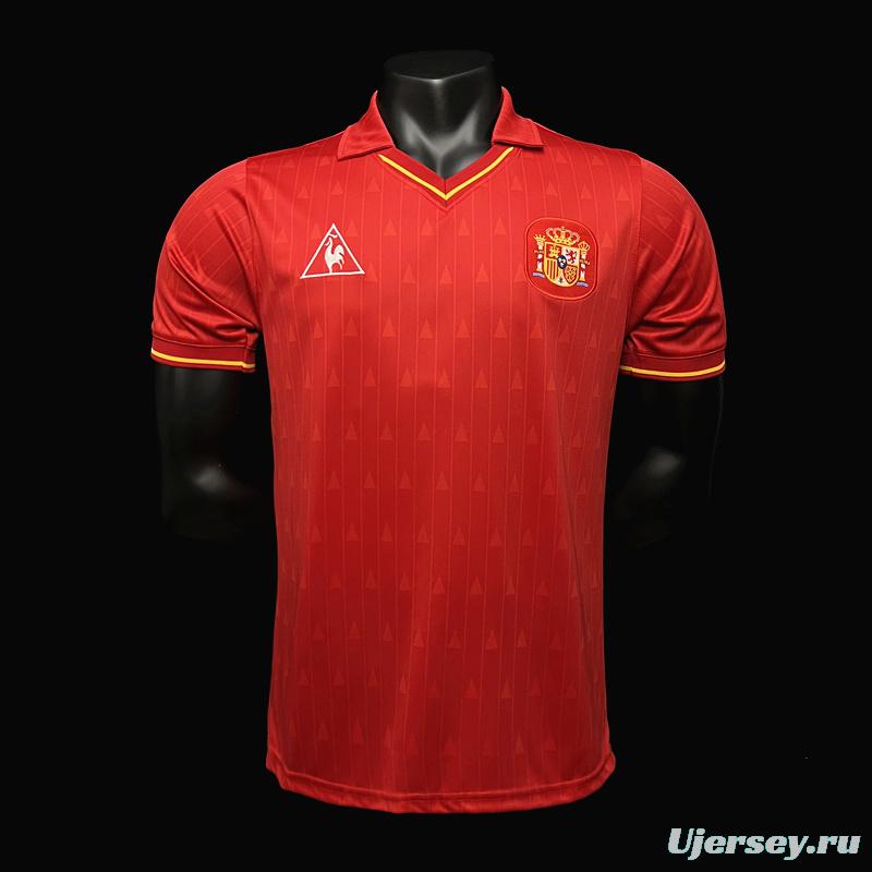 Retro 1988-91 Spain Home  Jersey