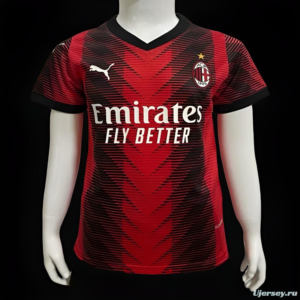 Player Version 23/24 Kids AC Milan Home Jersey