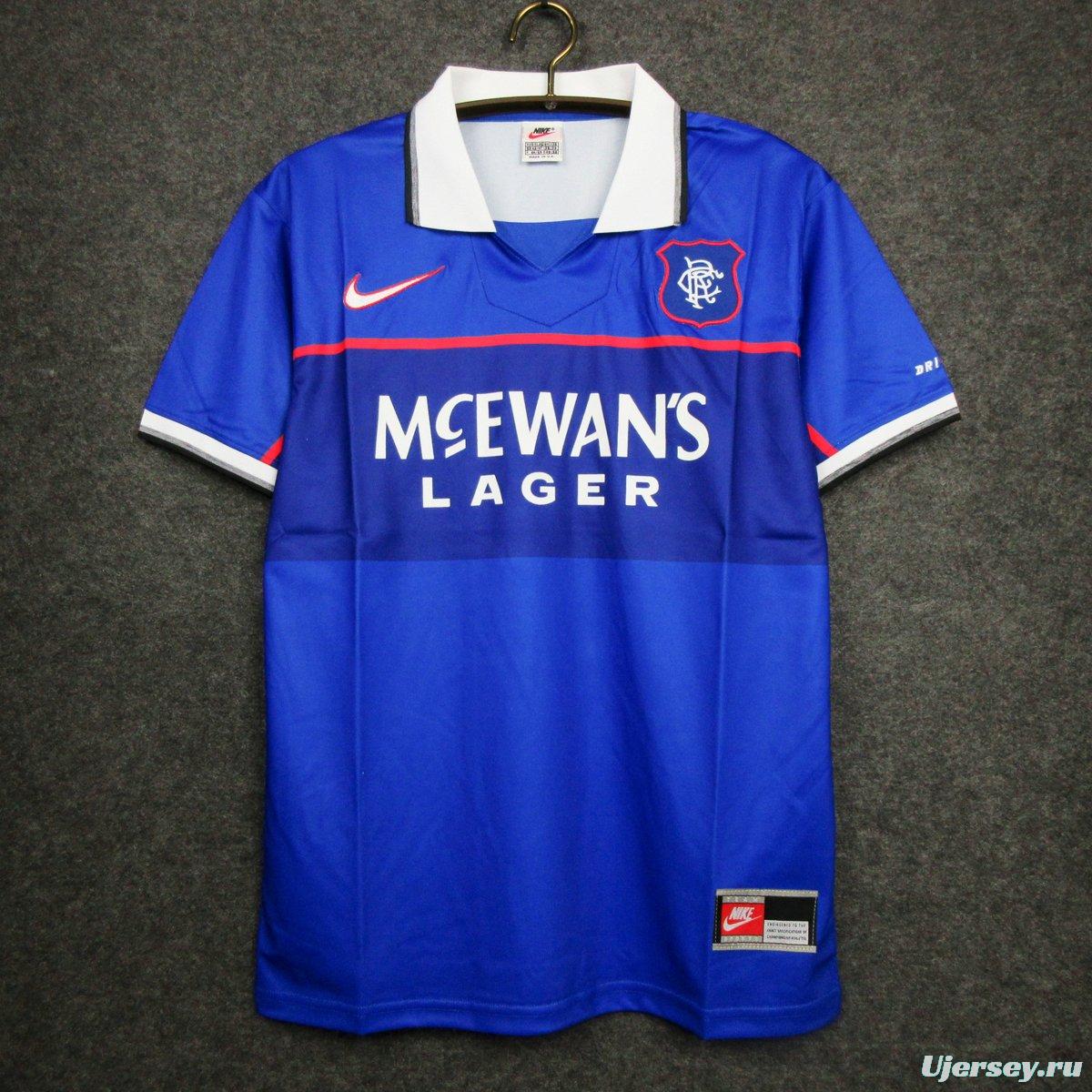 Retro 97/99 Glasgow Rangers Home Jersey