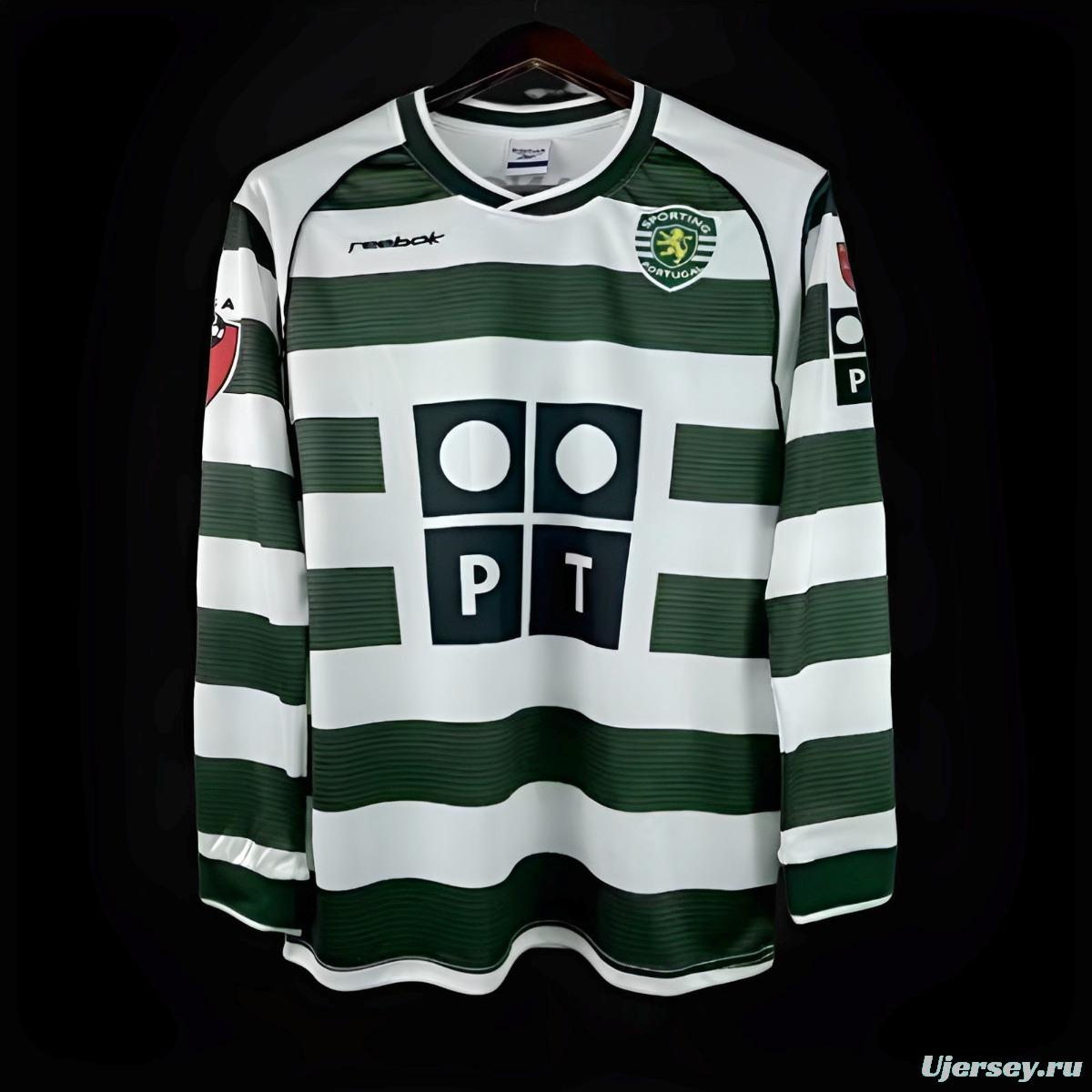 Retro 01/03 Sporting Lisbon Home Long Sleeve Jersey