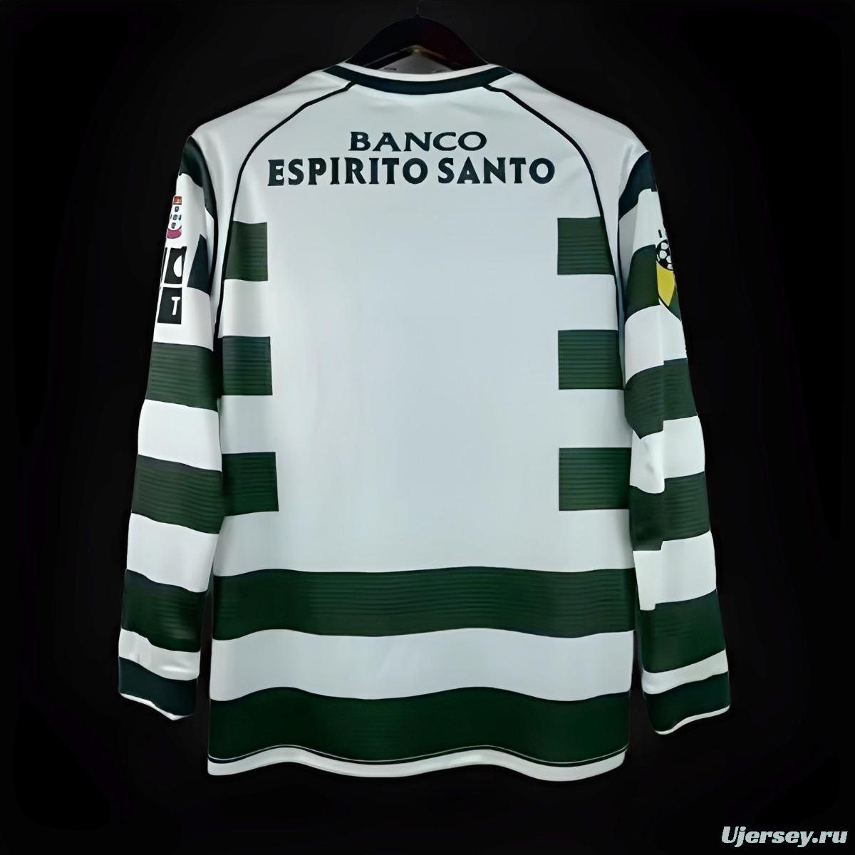 Retro 01/03 Sporting Lisbon Home Long Sleeve Jersey